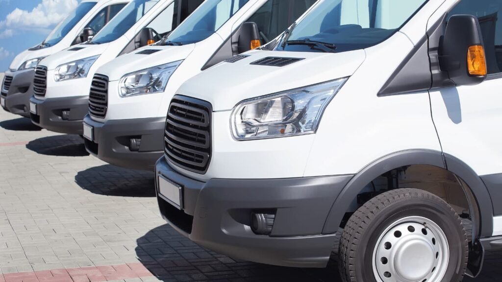 Fleet of business vans that Clear Choice details